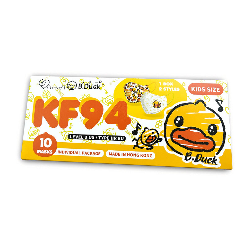 【F94 Certified Medical Face 3D Mask 】B Duck Individual package Kids Size (10pcs) [Parallel Import]
