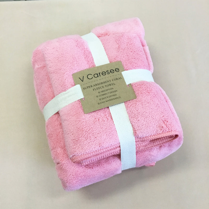 High-density coral fleece towel set (1 set) 6 colours