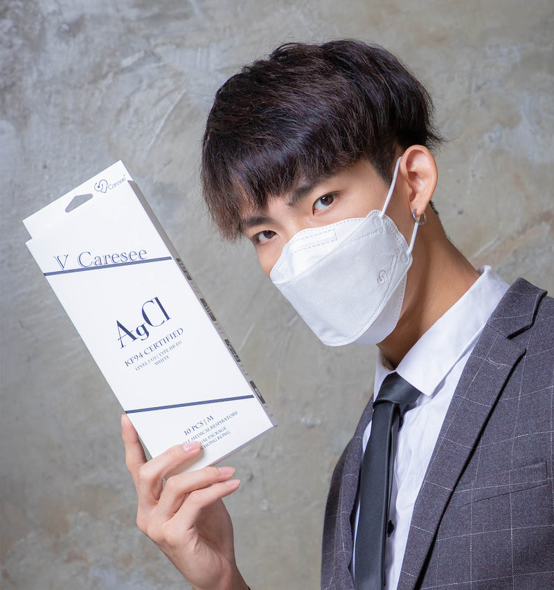 【Element 3D Medical Face Mask for Adults】 AgCl White Individual package