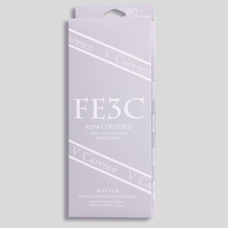 【Element 3D Medical Face Mask for Adults】FE3C Light Grey Individual package (10pcs)