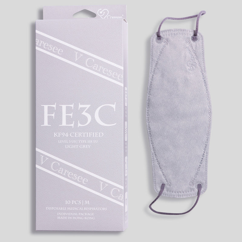 【Element 3D Medical Face Mask for Adults】FE3C Light Grey Individual package (10pcs)