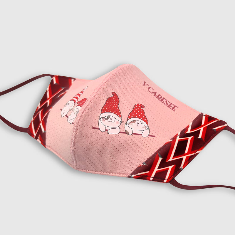 Smart Sport Air mask Christmas Cat Polygiene masks Swedish Tech Size S/M/L (Adjusted earloop)