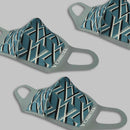 Smart Sport Air mask Cool Gray Polygiene masks Swedish Technology (Comfortable ear-loop M size)